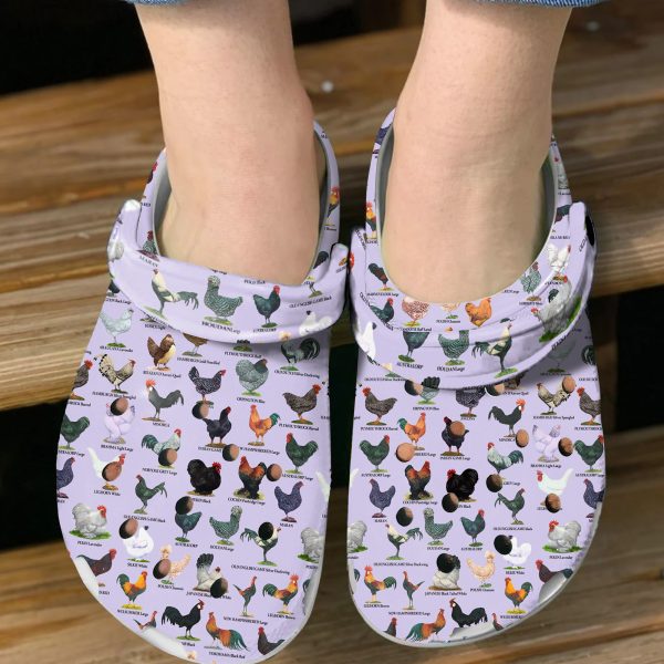 GCU2106110ch ads 2, Adults Lightweight Deer Classic Chicken Breeds On The Purple Crocs, Order Now for a Special Discount!, Adult, Classic, Purple