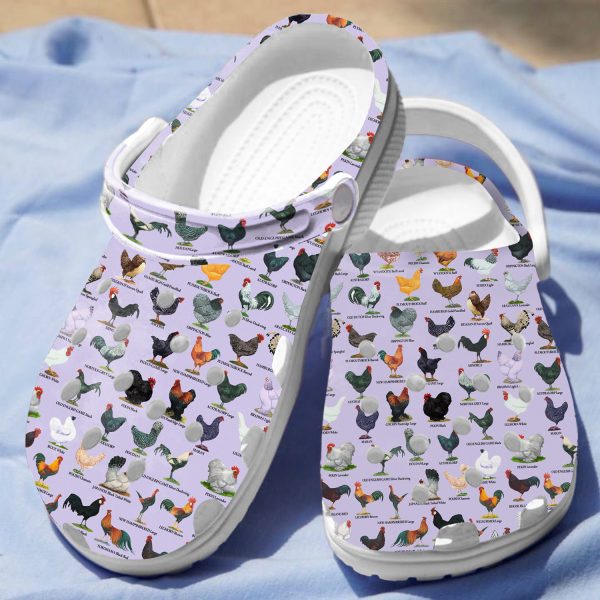 GCU2106110ch ads 3, Adults Lightweight Deer Classic Chicken Breeds On The Purple Crocs, Order Now for a Special Discount!, Adult, Classic, Purple