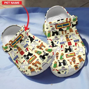 GCU2206303custom mockup 2 jpg, Breathable Non-slip And Lightweight Beautiful Poodle Dogs Crocs, Order Now for a Special Discount!, Breathable, Non-slip
