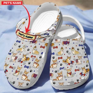 GCU2206313custom mockup 2 jpg, Personalized Lightweight And Water-Resistant Beautiful Corgi Dogs Custom Crocs, Quick Delivery Available!, Personalized, Water-Resistant