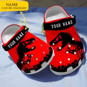 GCU2402209custom ads 1, Personalized Love Dinosaur Crocs With Durable Lightweight Sole, Personalized
