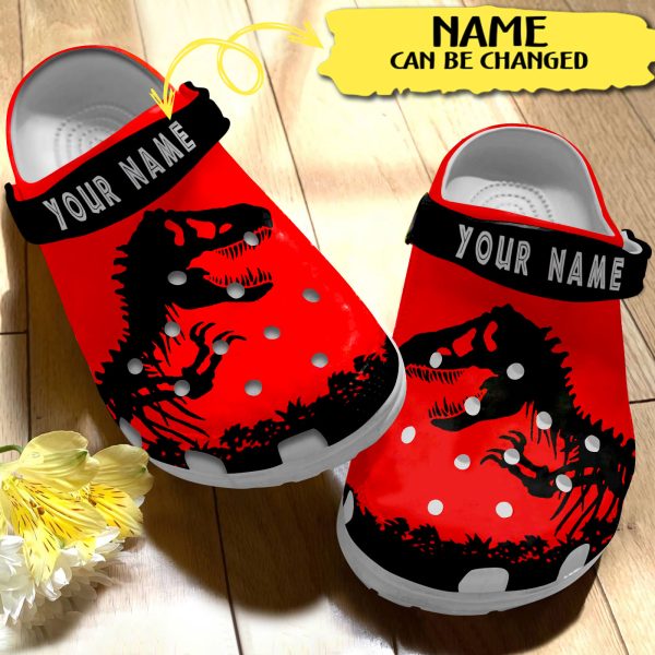 GCU2402209custom ads 3, Personalized Love Dinosaur Crocs With Durable Lightweight Sole, Personalized