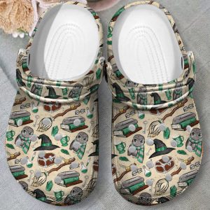 GCU2407108ch ads 3 600×600 1, Soft And Non-slip Harry Potter Slytherin House Beige Crocs, 24/7 Dedicated Support Service!, Beige, Non-slip, Soft