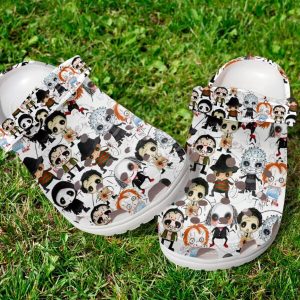 GCU2607105ch ads 1 scaled 600×600 1, Adult’s Classic Cute Horror Movie Villains White Crocs, Perfect For Adults And Easy To Clean!, Adult, Black, Cute, Non-slip