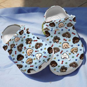 GCU3108102ch ads 4, Breathable And Water-Resistant Poodles Collection On the Light Blue Crocs, Order Now for a Special Discount!, Breathable, Light Blue, Water-Resistant
