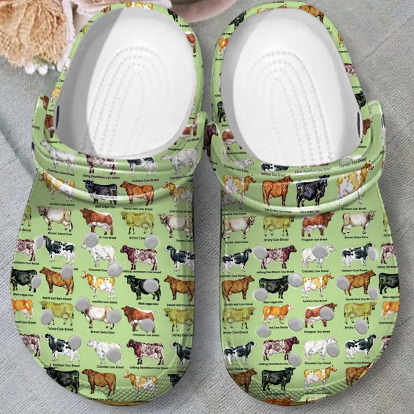 GCY0706102 ads9, Cows Limited Edition Crocs and Outdoor Slides Pool Beach Clogs, Limited Edition, Outdoor