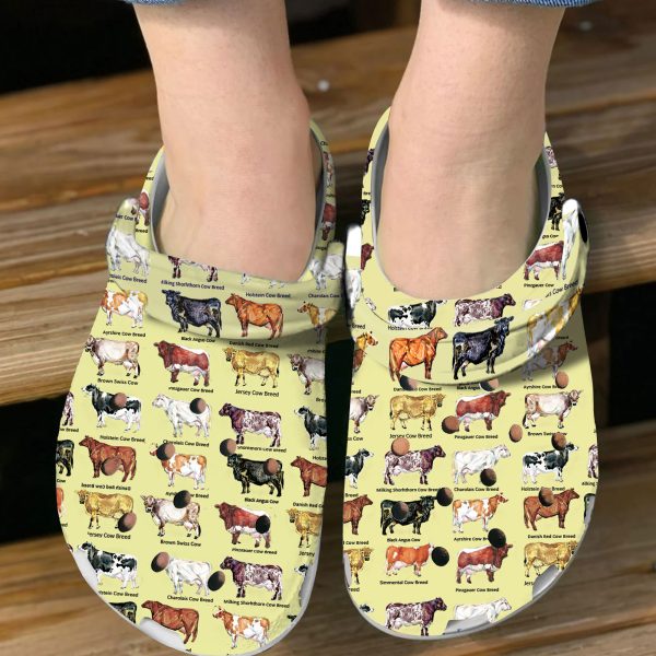GCY0706103 ads5, Summer Cows Slippers Garden Clogs, Cows Limited Edition Crocs, Limited Edition