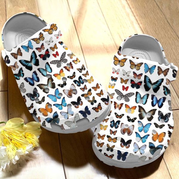 GCY0707105ch ads1, Cute Ombre Butterflies Gift Crocs, Cute