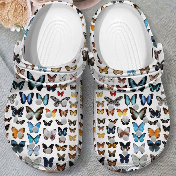 GCY0707105ch ads5, Cute Ombre Butterflies Gift Crocs, Cute