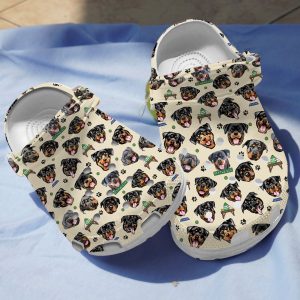 GCY1108102ch ads1 1, Lightweight Non-slip And Safety Rottweiler Dog On The Beige Crocs, Order Now for a Special Discount!, Beige, Non-slip, Safety