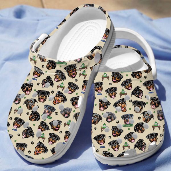 GCY1108102ch ads3 1, Lightweight Non-slip And Safety Rottweiler Dog On The Beige Crocs, Order Now for a Special Discount!, Beige, Non-slip, Safety