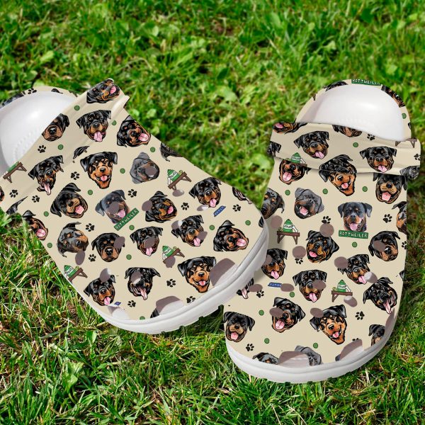 GCY1108102ch ads4 1 scaled 1, Lightweight Non-slip And Safety Rottweiler Dog On The Beige Crocs, Order Now for a Special Discount!, Beige, Non-slip, Safety