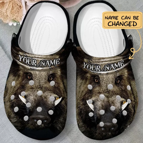 GCY1208301Custom crocs2 jpg, Personalized Lightweight And Non-slip Awesome Boar Hunting Crocs, Quick Delivery Available!, Non-slip, Personalized