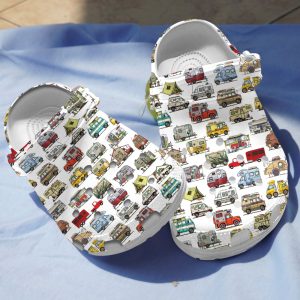 GCY1503201ch chay ads, Unisex Camping Car Limited Edition White Crocs, Unisex, White