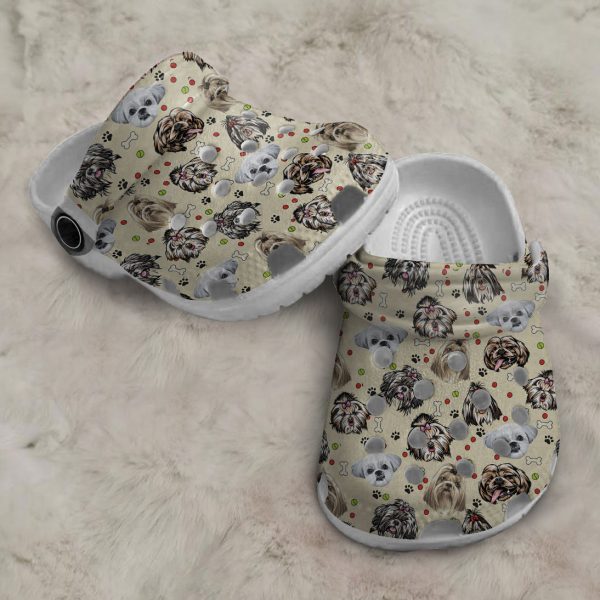 GCY1708188ch kid ads8, Adult Unisex And Safety Shih Tzu On The Beige Crocs, Order Now for a Special Discount!, Adult, Beige, Safety, Unisex