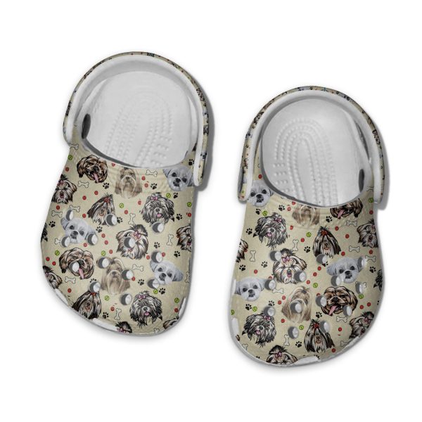 GCY1708188ch kid ads9, Adult Unisex And Safety Shih Tzu On The Beige Crocs, Order Now for a Special Discount!, Adult, Beige, Safety, Unisex