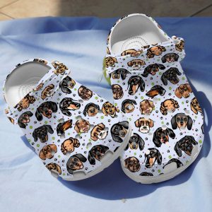 GCY1808180ch ads1, Breathable Water-Resistant And Good-looking Dachshund On The Light Blue Crocs, Quick Delivery Available!, Breathable, Good-looking, Light Blue, Water-Resistant