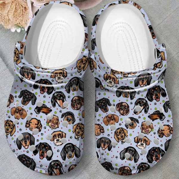 GCY1808180ch ads2, Breathable Water-Resistant And Good-looking Dachshund On The Light Blue Crocs, Quick Delivery Available!, Breathable, Good-looking, Light Blue, Water-Resistant