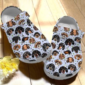 GCY1808180ch ads6, Breathable Water-Resistant And Good-looking Dachshund On The Light Blue Crocs, Quick Delivery Available!, Breathable, Good-looking, Light Blue, Water-Resistant