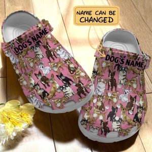 GCY2902205custom ads3, Personalized Lightweight And Non-slip Love Chihuahua Dog On The Pink Limited Edition Crocs, Perfect for Women, Limited Edition, Non-slip, Personalized, Pink