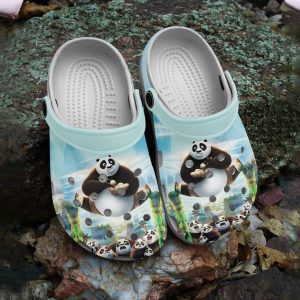 GFL2110321mockup.jpg2, So Cute Kungfu Panda With Food Clogs, Unisex Soft Blue Crocs, Blue, Cute, Soft