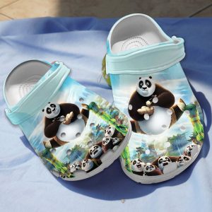 GFL2110321mockup.jpg4, So Cute Kungfu Panda With Food Clogs, Unisex Soft Blue Crocs, Blue, Cute, Soft