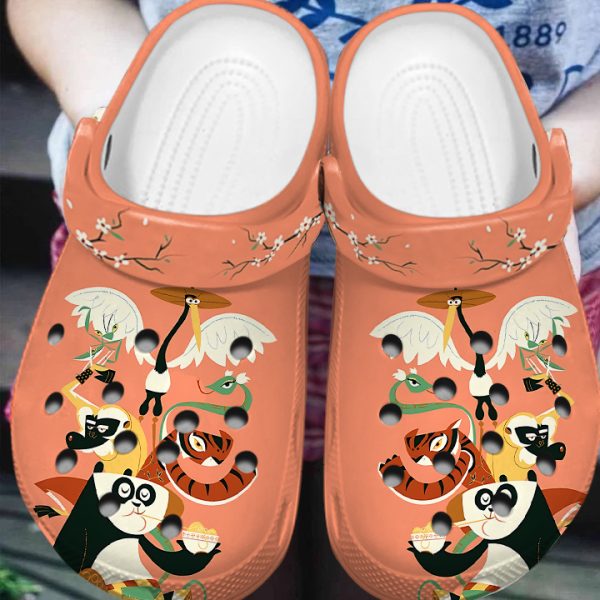GFU2110317 mockup 3, So Cute Kungfu Panda & Friends Rare Color Unisex Crocs, Cute, Rare, Unisex