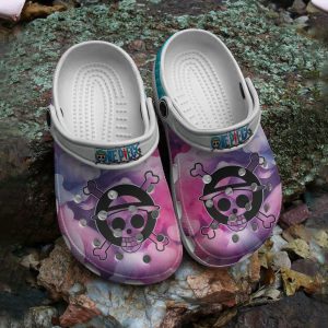 GHB1908207ch 4, Non-slip Classic ONE PIECE Anime Pink Crocs, Fashion and Comfort For Outdoor Playing, Classic, Comfort, Non-slip, Pink