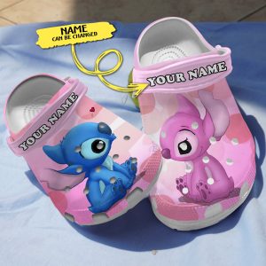 GIB2908201 chay ads, Customized Disney Stitch And Angel Pink Crocs, Perfect Gift Ideas For Couples, Pink