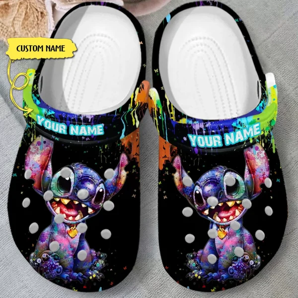 GIH0908302VN mockup 4 jpg, Personalized Adult’s Classic Stitch Colorful Crocs, Non-slip And Lightweight Clogs, Adult, Classic, Colorful, Non-slip, Personalized