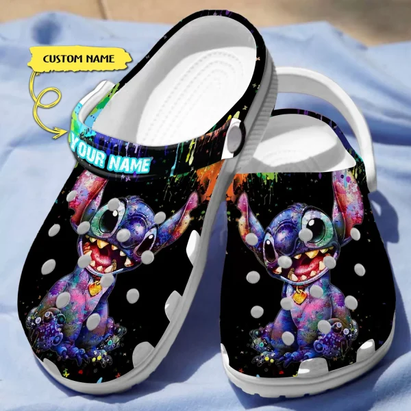 GIH0908302VN mockup 5 jpg, Personalized Adult’s Classic Stitch Colorful Crocs, Non-slip And Lightweight Clogs, Adult, Classic, Colorful, Non-slip, Personalized