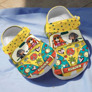GLT2202201 chayads, Lightweight Non-slip And Colorful Dachshund hippie Crocs, Order Now for a Special Discount!, Colorful, Non-slip