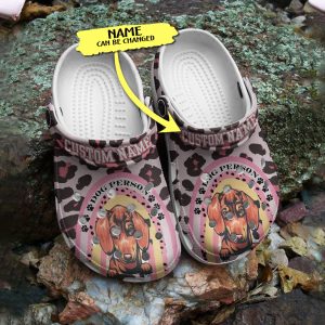 GMB1805221custom 2, Personalized Lightweight And Non-slip Dog On The Pink Crocs, Order Now for a Special Discount!, Non-slip, Personalized