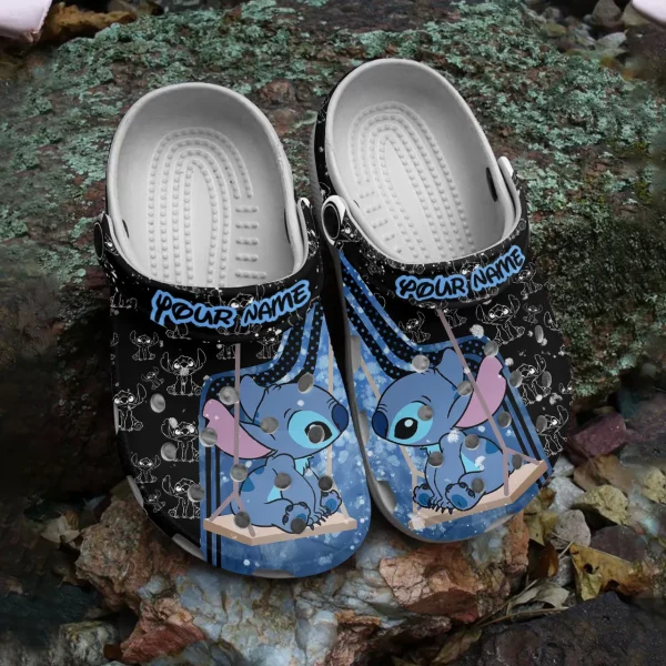 GMP2907306 mockup 01 jpg, Personalized Disney Stitch Stay With Me Crocs, Super Light-weight Classic Clogs, Classic, Personalized