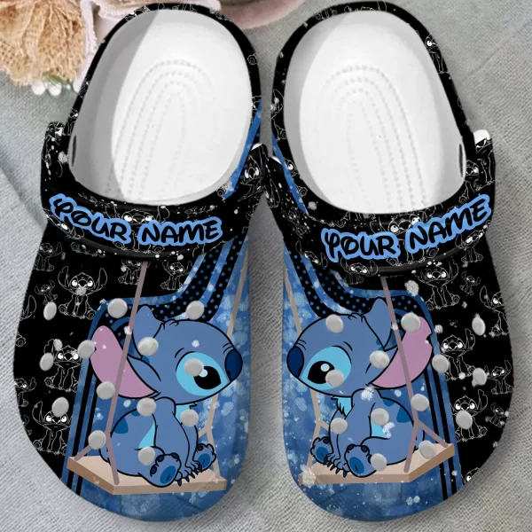 GMP2907306 mockup 02 jpg, Personalized Disney Stitch Stay With Me Crocs, Super Light-weight Classic Clogs, Classic, Personalized