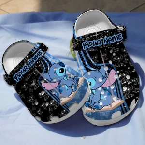 GMP2907306 mockup 03 jpg, Personalized Disney Stitch Stay With Me Crocs, Super Light-weight Classic Clogs, Classic, Personalized