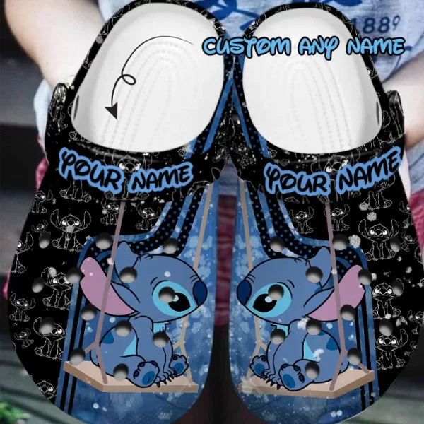 GMP2907306 mockup jpg, Personalized Disney Stitch Stay With Me Crocs, Super Light-weight Classic Clogs, Classic, Personalized