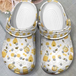GMU0605202 4, Classic and Breathable Golden Bee Honey Crocs, Breathable, Classic