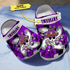 GNB2408201 chay ads, Personalized One Piece Skull Purple Crocs, Ideal Gift For Nico Robin, Personalized, Purple