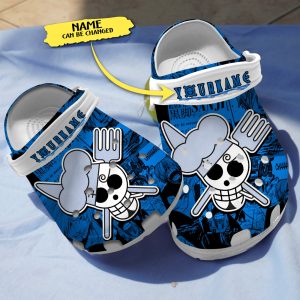 GNB2408204 chay ads, Customized One Piece Skull Blue Crocs, Unique Gift For Fan Of Sanji, Blue