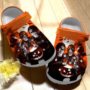 GNC4900508201 1 600×600 1, Crocs Adult’s Unisex Horror Movie Characters And Pumpkin Lantern Orange Clogs, Adult, Orange, Unisex