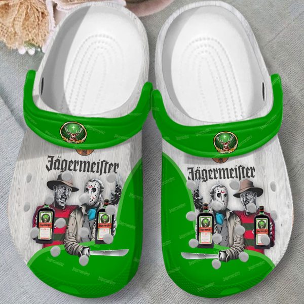 GNH2508334 mockup 3, Green Jagermeister Adult Clog Classic Unisex Crocs, Easy To Clean!, Classic, Green, Unisex