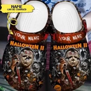 GNQ2607305custom mk6 jpg 600×600 1, Walk In Comfort With Our Personalized Fuzzy Unisex Michael Myers Halloween Crocs, Fuzzy, Personalized, Unisex