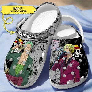 GNT1708301custom mock3 jpg, Personalized Crocs Anime One Piece Zoro & Sanji Clogs, Funny And Safe For Outdoor Play, Funny, Personalized