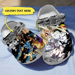GNT1708305custom mock1 jpg, Customized New And Stylish One Piece Gear 5 Anime Crocs, Buy More Save More, New