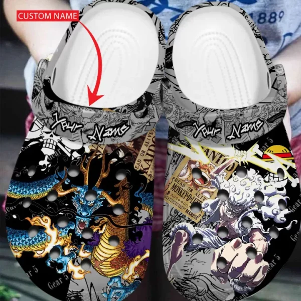 GNT1708305custom mock2 jpg, Customized New And Stylish One Piece Gear 5 Anime Crocs, Buy More Save More, New