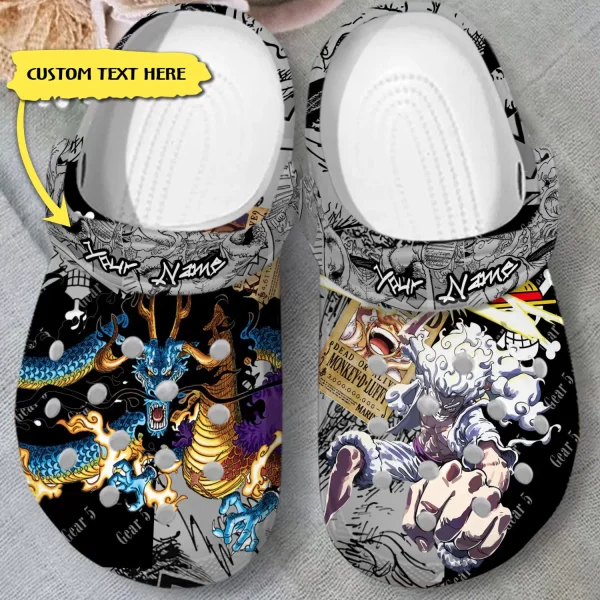 GNT1708305custom mock3 jpg, Customized New And Stylish One Piece Gear 5 Anime Crocs, Buy More Save More, New