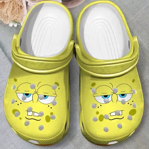 GSD0411203 ads jpg, Unisex Funny Spongebob Squarepants Face Crocs For Birthday Gifts, Funny, Unisex