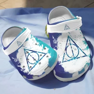 GSD0711203 mockup jpg 600×600 1, Rare Design Of Water-proof And Comfort Deathly Hallows Logo Crocs, Perfect Gift For Harry Potter Fans, Comfort, Rare, Water-proof