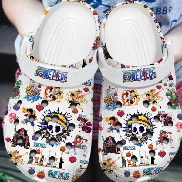 GSD1407306 mockup jpg, Limited Edition One Piece Anime Crocs, Soft And Durable For Outdoor Walking, Soft
